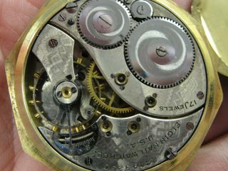 Antique ELGIN Pocket Watch 17 Jewels 10k Gold Filled Ornate 6