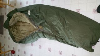 Vintage Us Military Down Mummy Sleeping Bag M - 1949,  Case M 1945