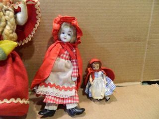 4 Little Red Riding Hood Figurines 1 is a Purse Vintage 3