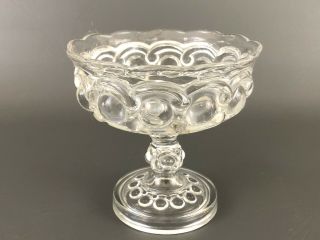 Antique U.  S.  Glass Co.  Clear Pressed Glass Compote Electric 15038 C.  1896
