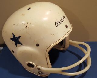Vintage Rawlings Football Helmet Hc 40 Cy Co Lite,  6 7/8 - 7,  Dallas Cowboy?