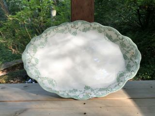 Alfred Meakin 16” Semi Porcelain Antique China Oval Platter C.  1890 - 1900