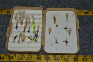 Orvis Fly Box With 26 Fly Rod Fishing Lures