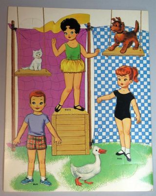 Un - Cut Paper Doll Book Template Circus Stars - 7 Little Performers c1930 7