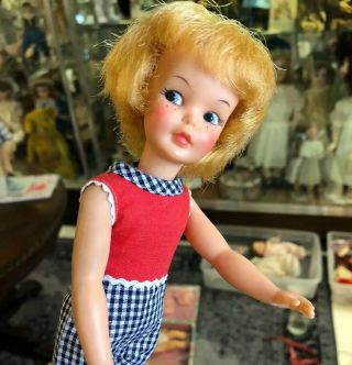 Vintage 1964 Ideal Tammy Family Pepper Doll With Roller Skates 9 "