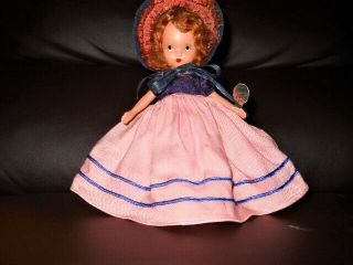 Vintage Nasb Doll Bisque Jointed Arms 5.  5 " 163 Little Miss Donnet