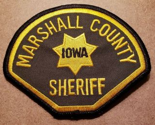 Marshall County Sheriff Iowa Police Patch