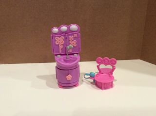 Mattel Polly Pocket Pets With Wash Sink And Chair. 4