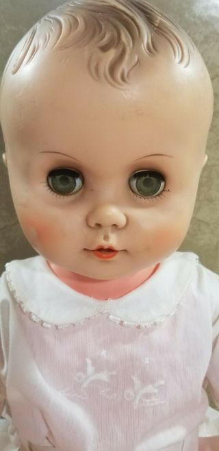 Vintage 40s 50s Large Vinyl Baby boy BABY DOLL UNMARKED 6