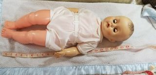 Vintage 40s 50s Large Vinyl Baby boy BABY DOLL UNMARKED 8