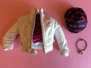 Vintage Barbie Hello Kitty Jacket,  Hat & Necklace
