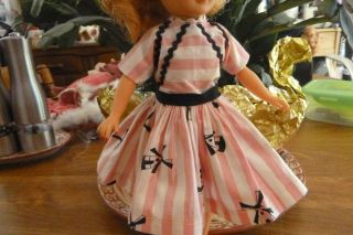 Vintage Little Miss Revlon 9056 Pink Windmill Dress Only (no Doll)