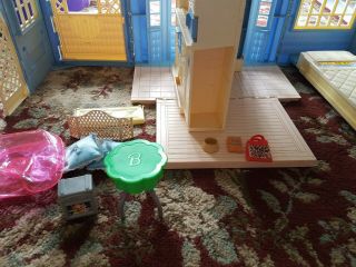 Vintage BARBIE Doll House Apartment Folding Spinning 4