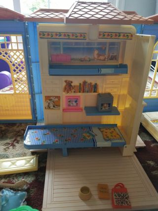 Vintage BARBIE Doll House Apartment Folding Spinning 6