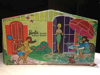 Vintage Barbie Family Deluxe House 1958 Case & Handle 26 " X16 " X7 1/2