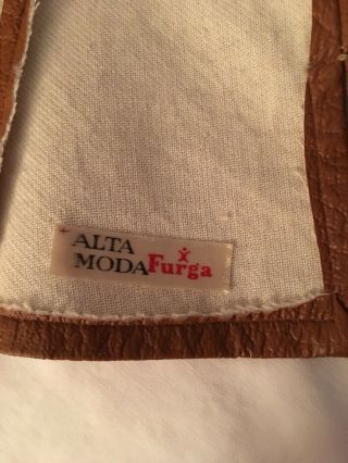 Furga Alta Moda Italian Italy fashion doll Brown mod coat clothes label vintage, 3