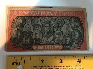 Antique Sewing Needle Package: Spanish American War Heroes; Olympia; Army Navy