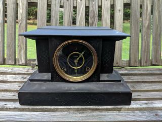 Antique E.  Ingraham Co.  Bristol Conn.  Usa Mantle Clock Project Or Parts