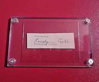 Eleanor Rosalynn Carter First Lady (jimmy Carter) Signed Autograph Signature