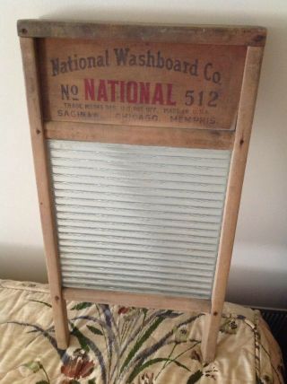 Vintage,  Glass National Washboard Co. ,  No.  512