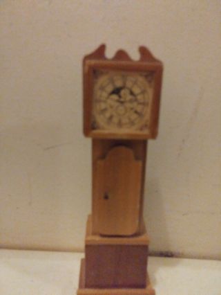 Vintage Dollhouse Miniature Grandfather Clock Shackman Made In Japan 6 " Tall