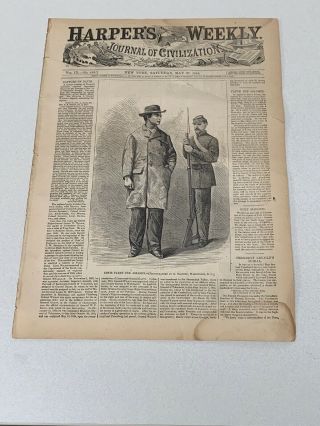 Harpers Weekly Antique Newspaper May 27,  1865