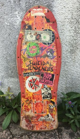 Vintage 1986 Alva Eddie Reategui Skateboard Deck Santa Cruz Suicidal Powell