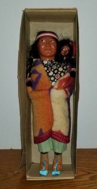 Vintage Skookum Bully Good Indian Doll Label U.  S.  A.