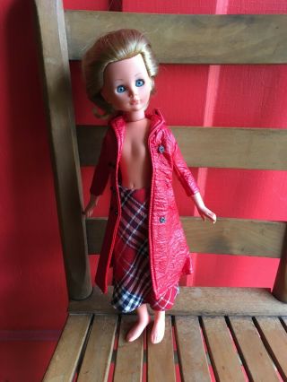 1965 Italocremona Corinne Doll W/partial Outfit,  Dark Blonde