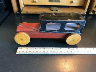 Antique Tin And Wood Toy Car Hard To Find Circa 1925 30
