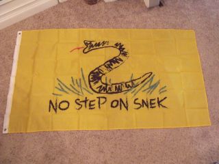 Gadsden Spoof: Yellow " No Step On Snek " 3 