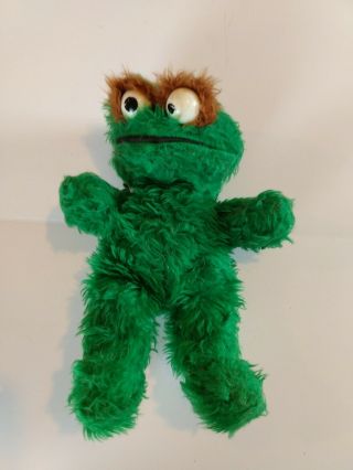 Vintage Knickerbocker Oscar The Grouch Sesame Street Plush Stuffed Toy 10 "