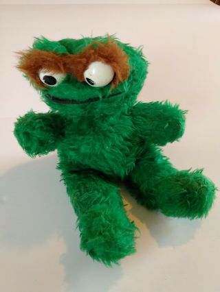 Vintage Knickerbocker Oscar The Grouch Sesame Street Plush Stuffed Toy 10 