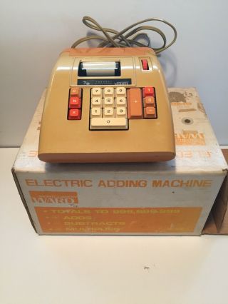 Vintage Montgomery Ward Electric Adding Machine Collectible Or Prop