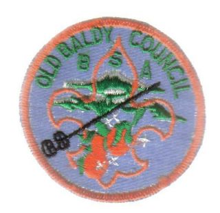 Vintage " Old Baldy Council " Boy Scout Patch -