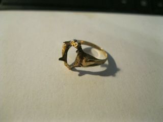 Antique Ostby Barton OB 10k Gold Ring Setting 2