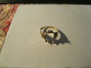 Antique Ostby Barton OB 10k Gold Ring Setting 5