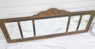 Antique Gold Gilded Georgian Victorian Mantle Mirror 5 - Panel For Repair
