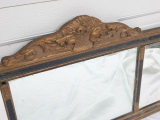 Antique Gold Gilded Georgian Victorian Mantle Mirror 5 - Panel for Repair 8