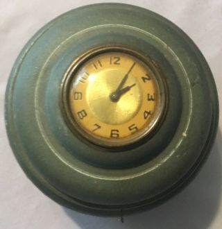 Lux Musical Powder Box With Clock In Lid - 1940 ' s 5