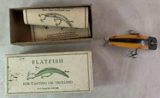Vintage Fishing Lure Flatfish Helin Tackle Co Detroit Michigan