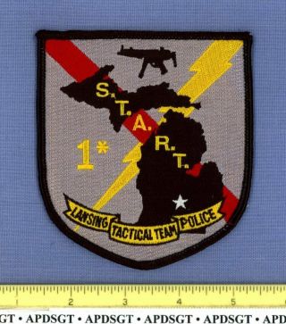 Lansing Swat Start Michigan Sheriff Police Patch 1 Tactical Team Assault Ri