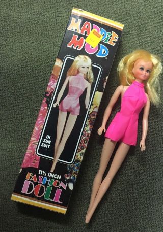 Vintage 1971 Maddie Mod Fashion Doll In Sun Suit Mego Corp