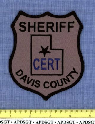 Davis County Sheriff Swat Utah Police Patch Subdued