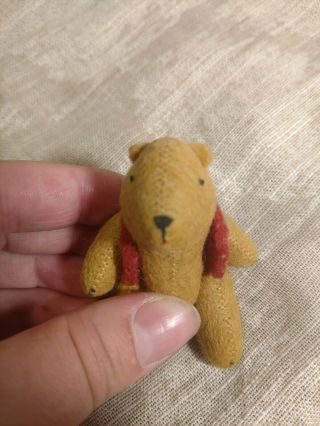 Vintage Miniature Winnie The Pooh Plush Jointed Mohair 4