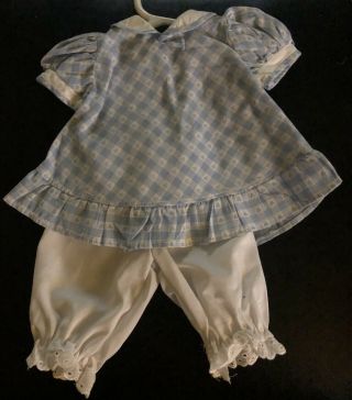 Vintage 60’s Blue Doll Dress With White Knickers