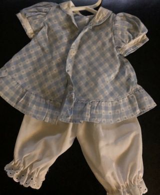 Vintage 60’s Blue Doll Dress With White Knickers 3