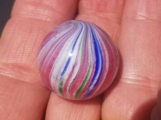 Antique Handmade German Marble 4 Color Onion Skin Swirl 7/8 " For Restoration