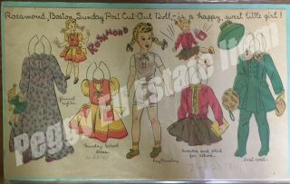 November 23,  1941 Boston Sunday Post Lucy Eleanor Leary Paper Doll 