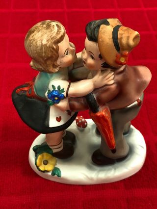 Vintage Western Germany Hummel Type Style Kissing Boy & Girl Figurine